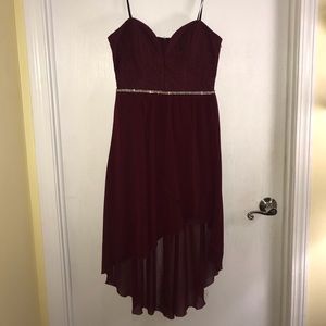 Burgundy prom dress